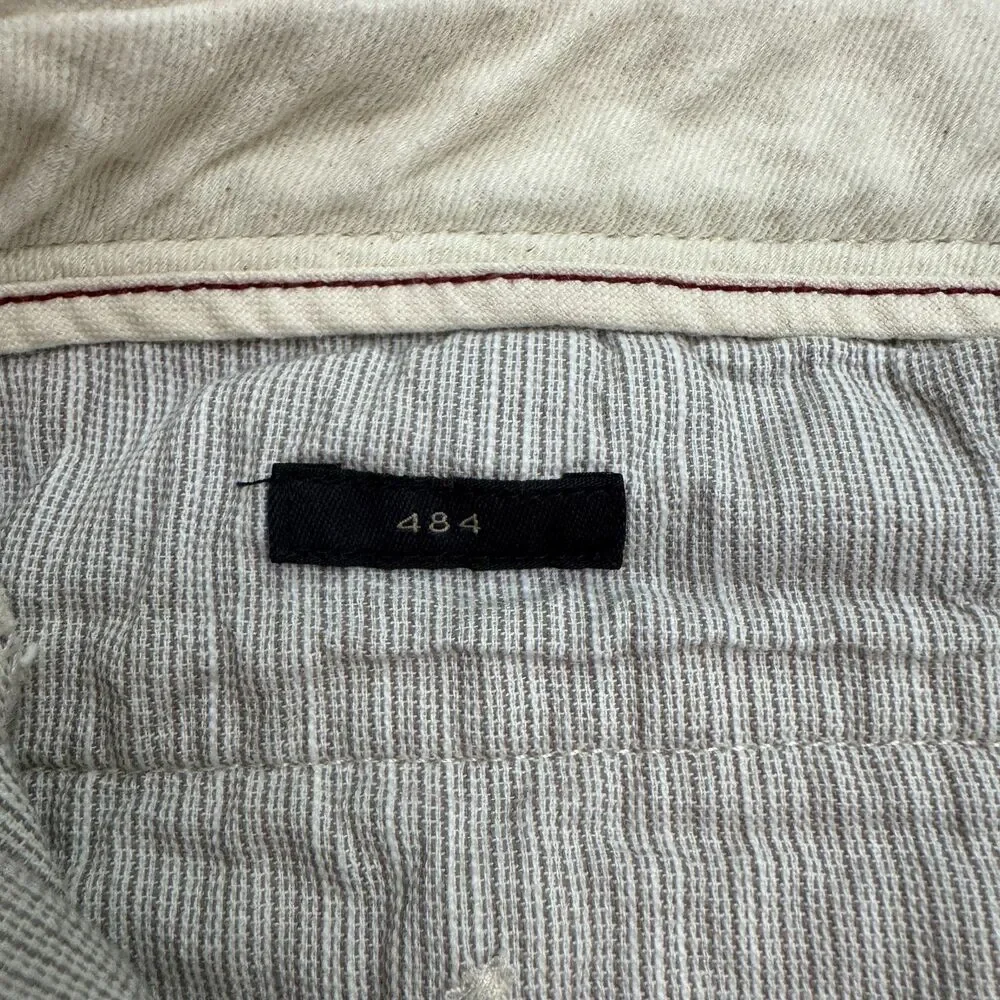 J.Crew 484 Slim Fit Chino Pants Mens 31x32 Cream Straight Leg Flat Front Cotton